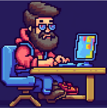 The frontendman sitting down!